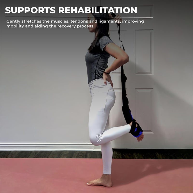 YAGHZU Foot and Calf Stretcher - Stretching Strap for Plantar Fasciitis, Achilles Tendonitis, Heel Spurs, Foot Drop, & Hamstring, Versatile Stretch Strap Used as Leg stretcher, Hamstring Stretcher and Foot Stretcher - Image 4